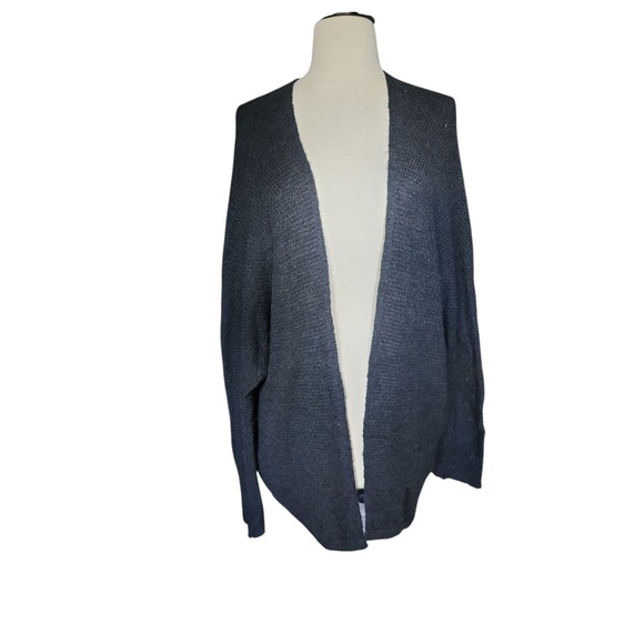 Brandy Melville Open Front Cardigan Sweater OS Black Grunge Slouchy Caroline - Picture 2 of 10